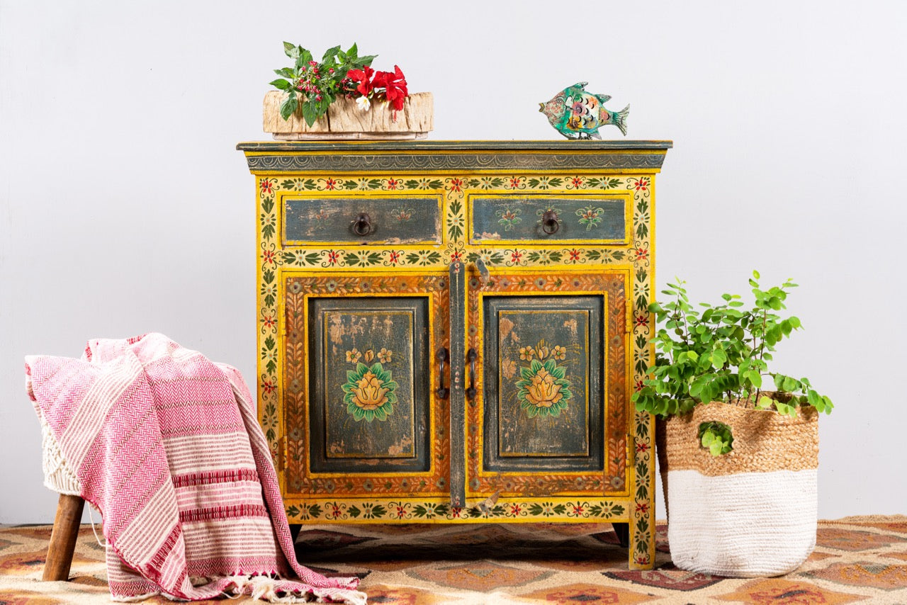 Lapiz, hand-painted colourful cabinet