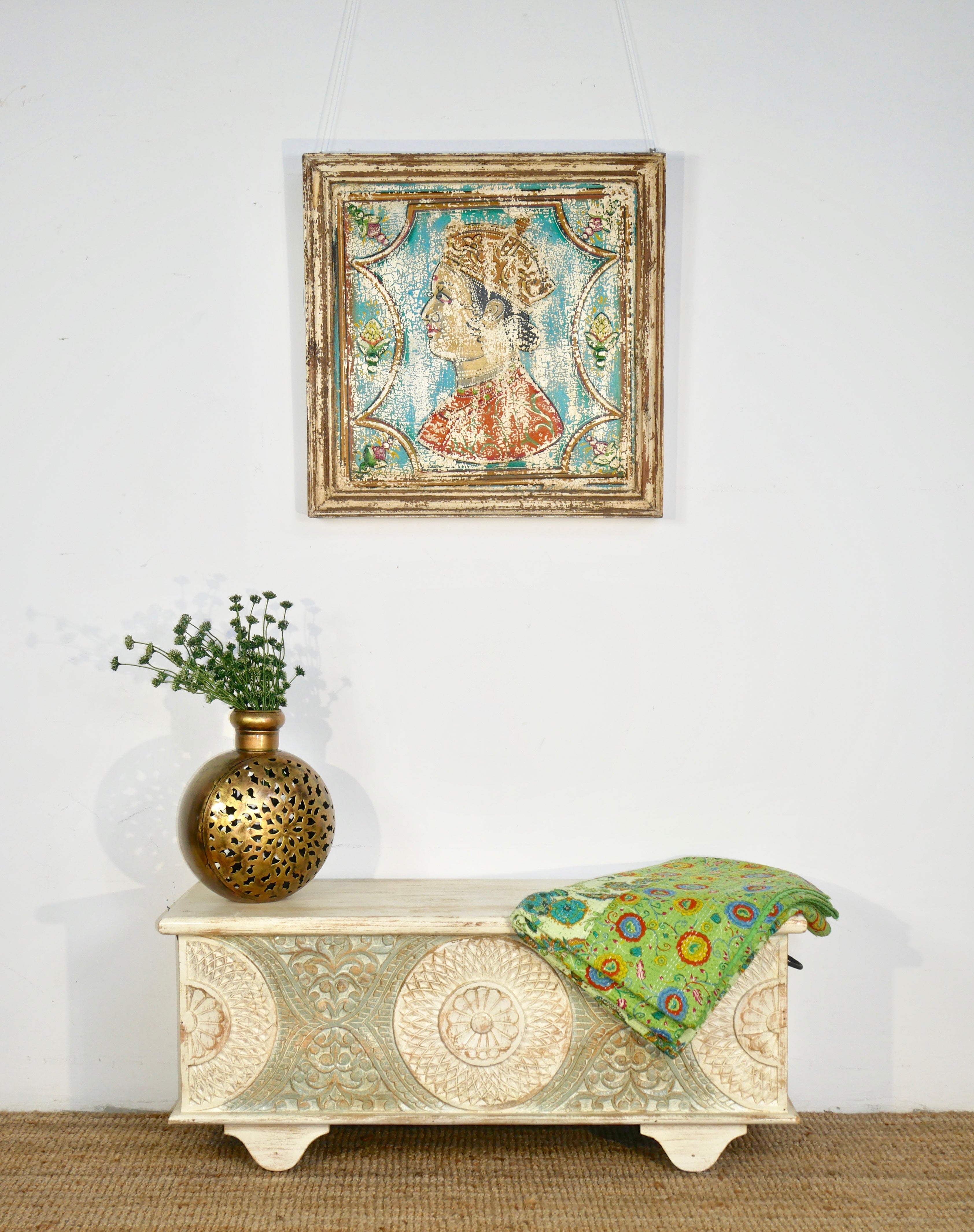 Katihar, antique wooden storage box