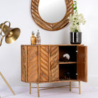 Internal view of Jayapal cabinet showing spacious storage in compact design