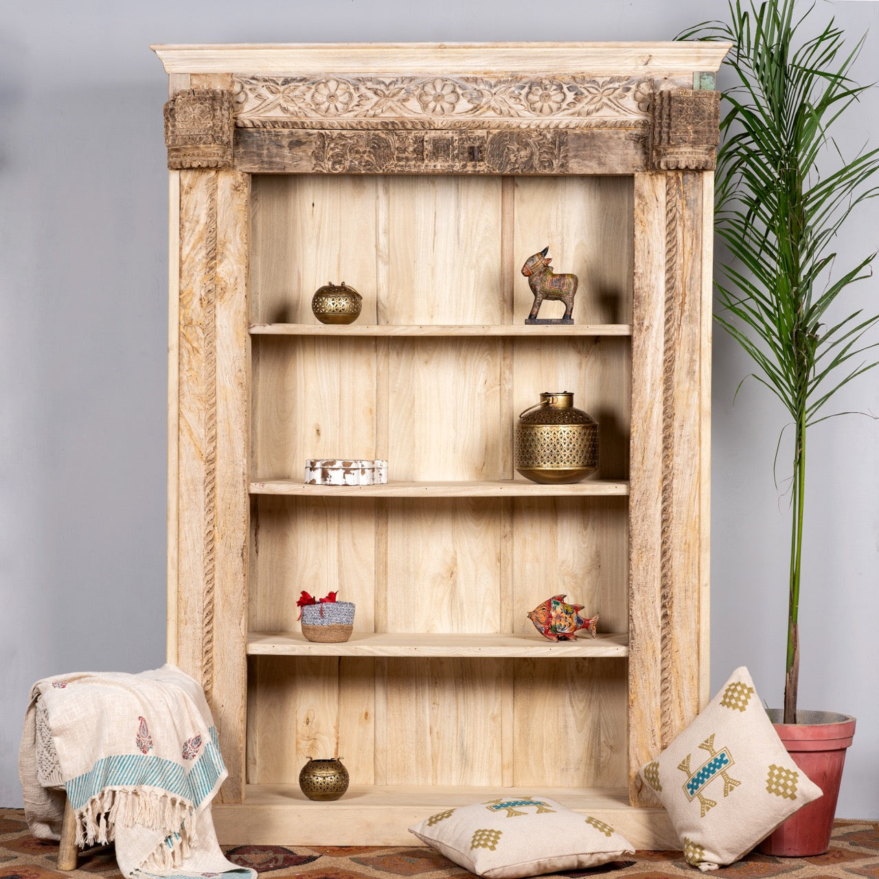 Ram, antique indian-style bookcase