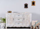 Saraswati, antique white sideboard