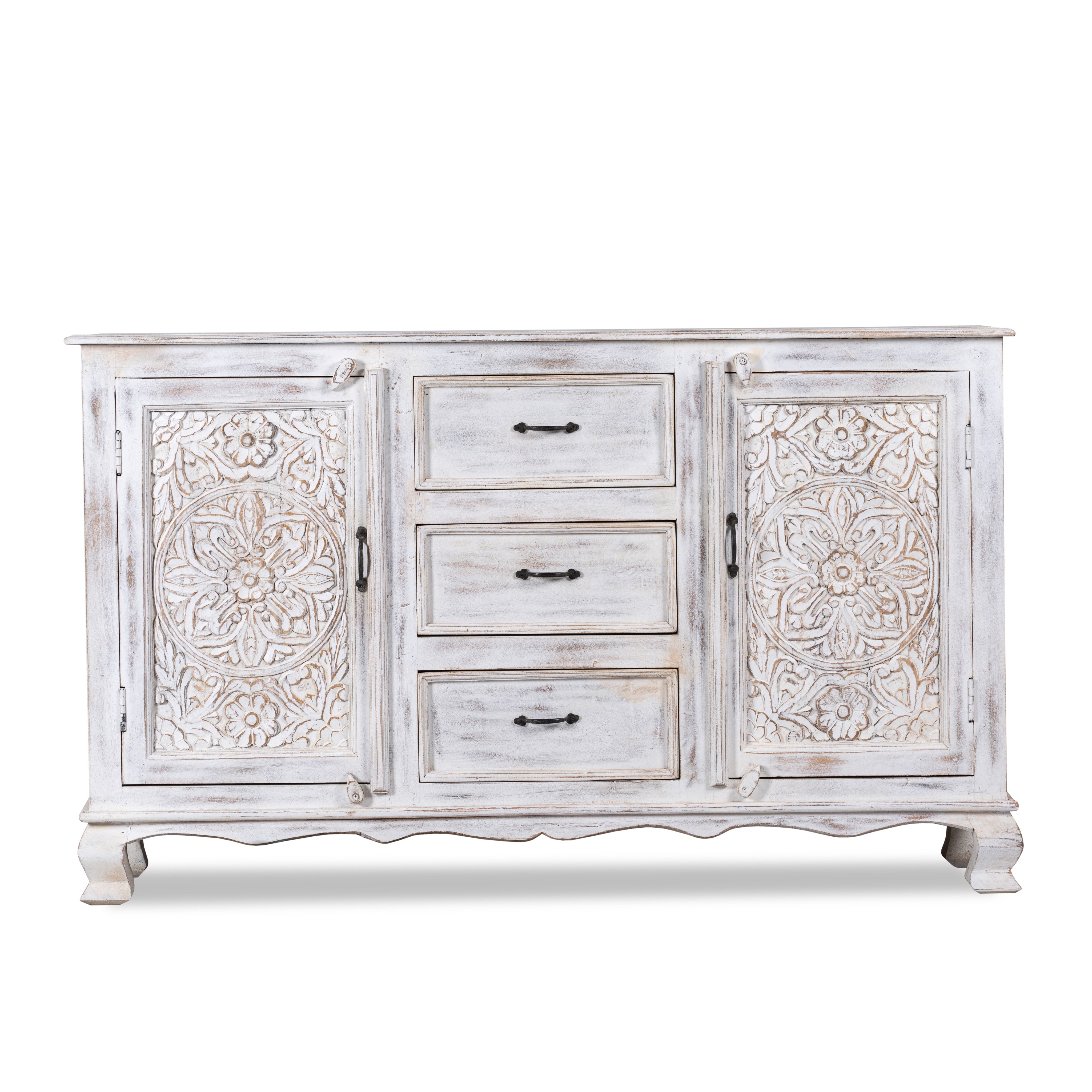 Saraswati, antique white sideboard