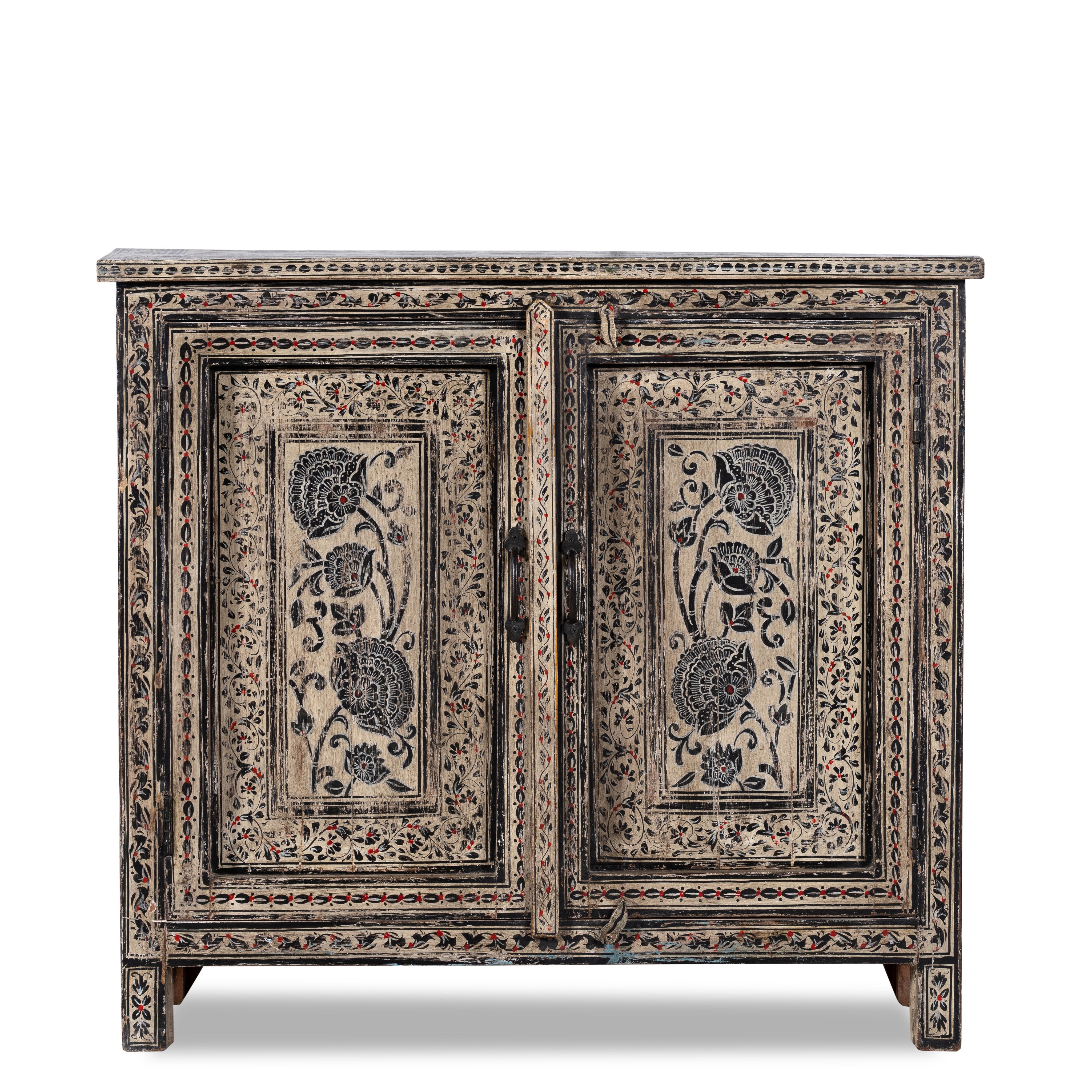 Shive, indian-style wooden sideboard