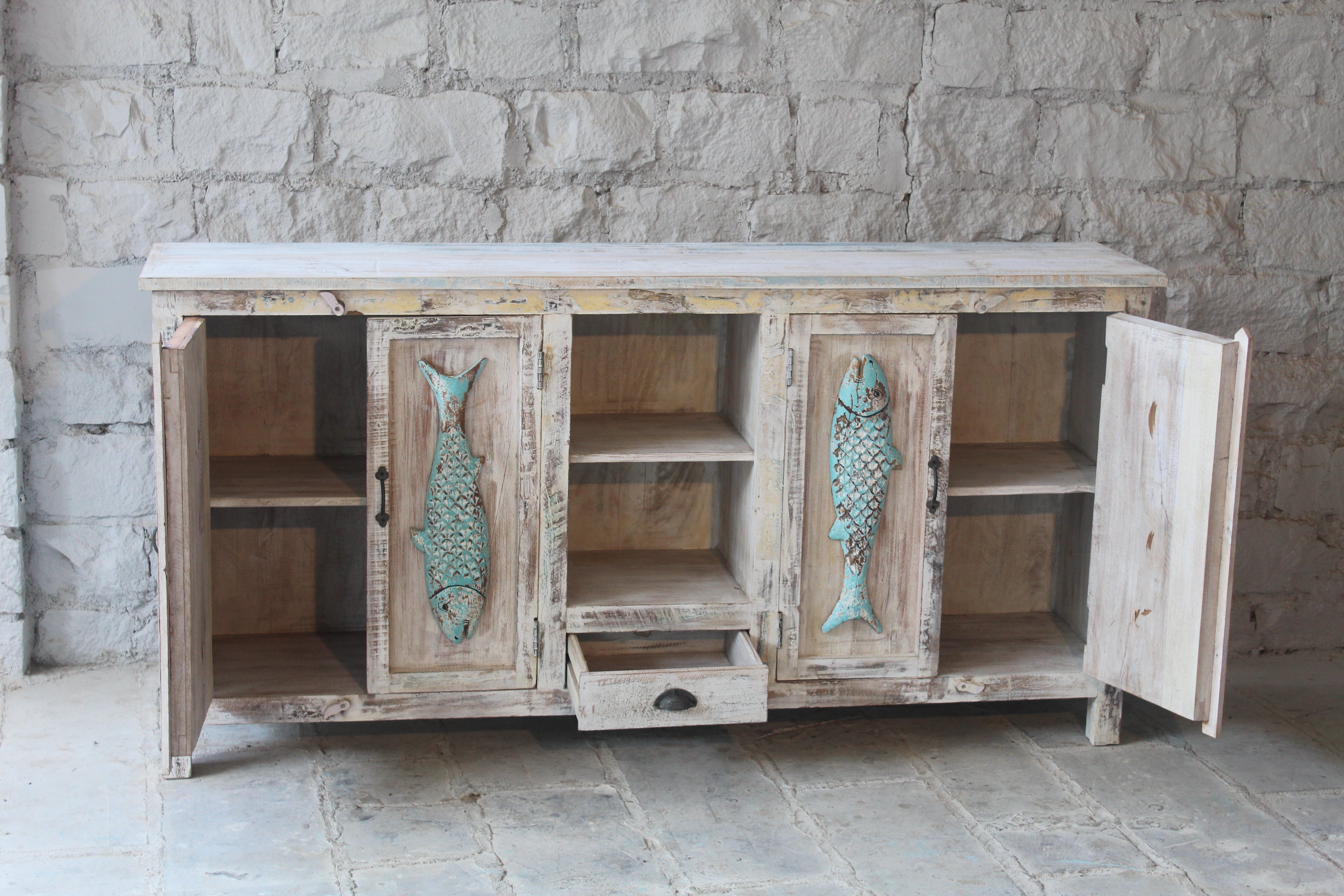 Jhund, decorated wooden cabinet