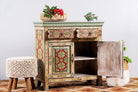 Ghaas, hand-painted antique cabinet