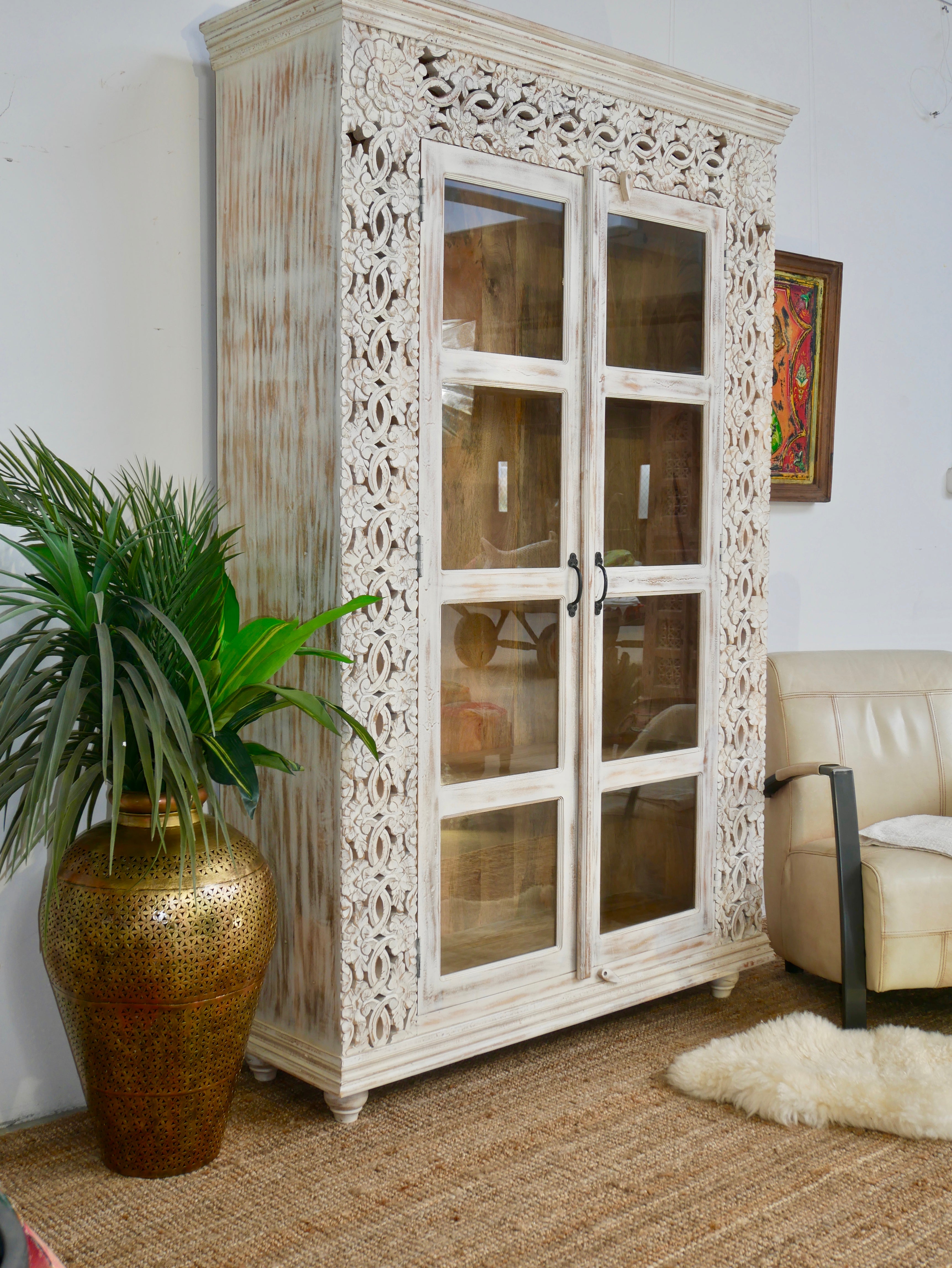 Madhav white, vintage cabinet