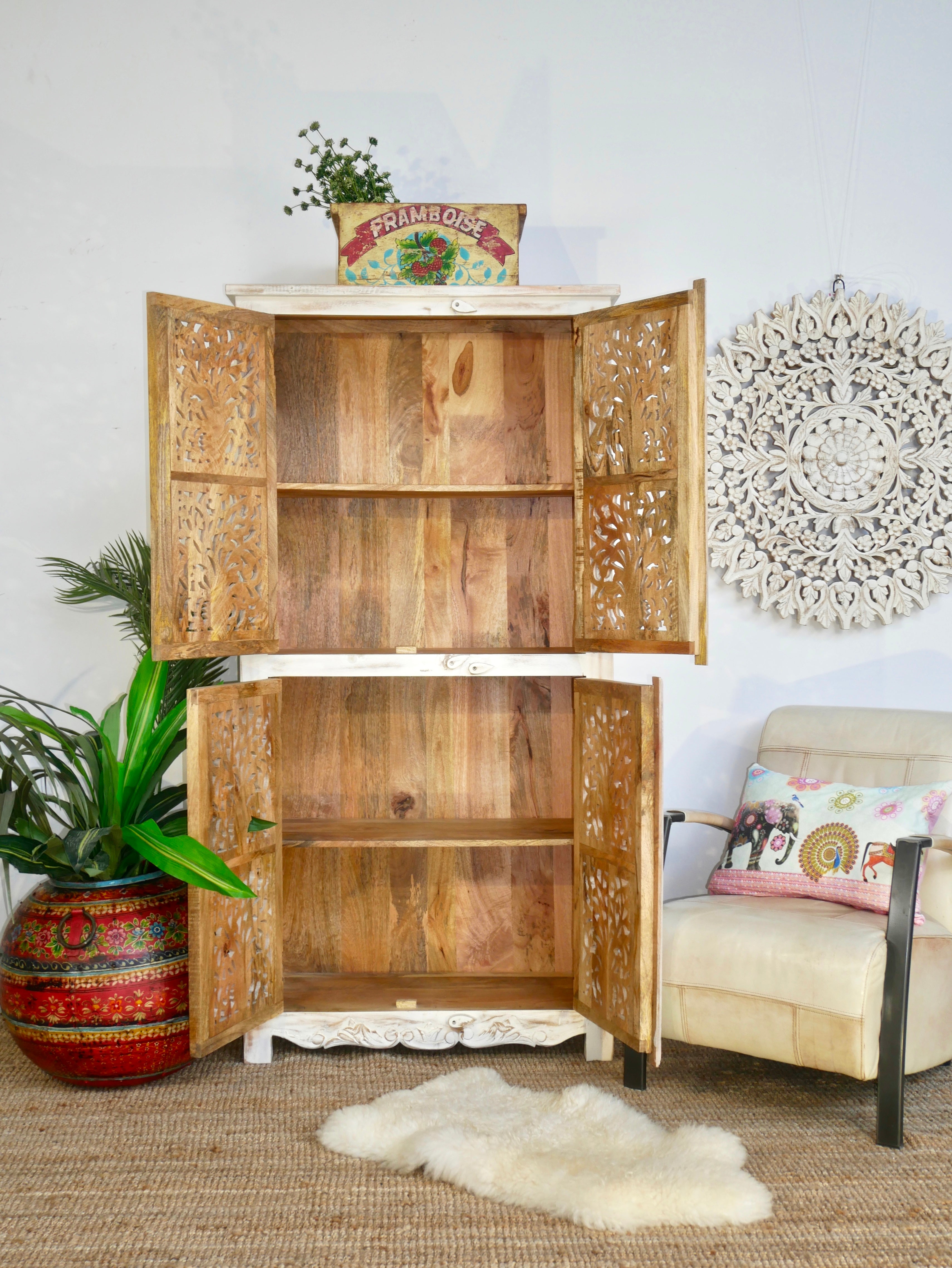 Isha, antique indian-style cupboard