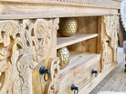 Raichur nature, hand-carved wooden sideboard