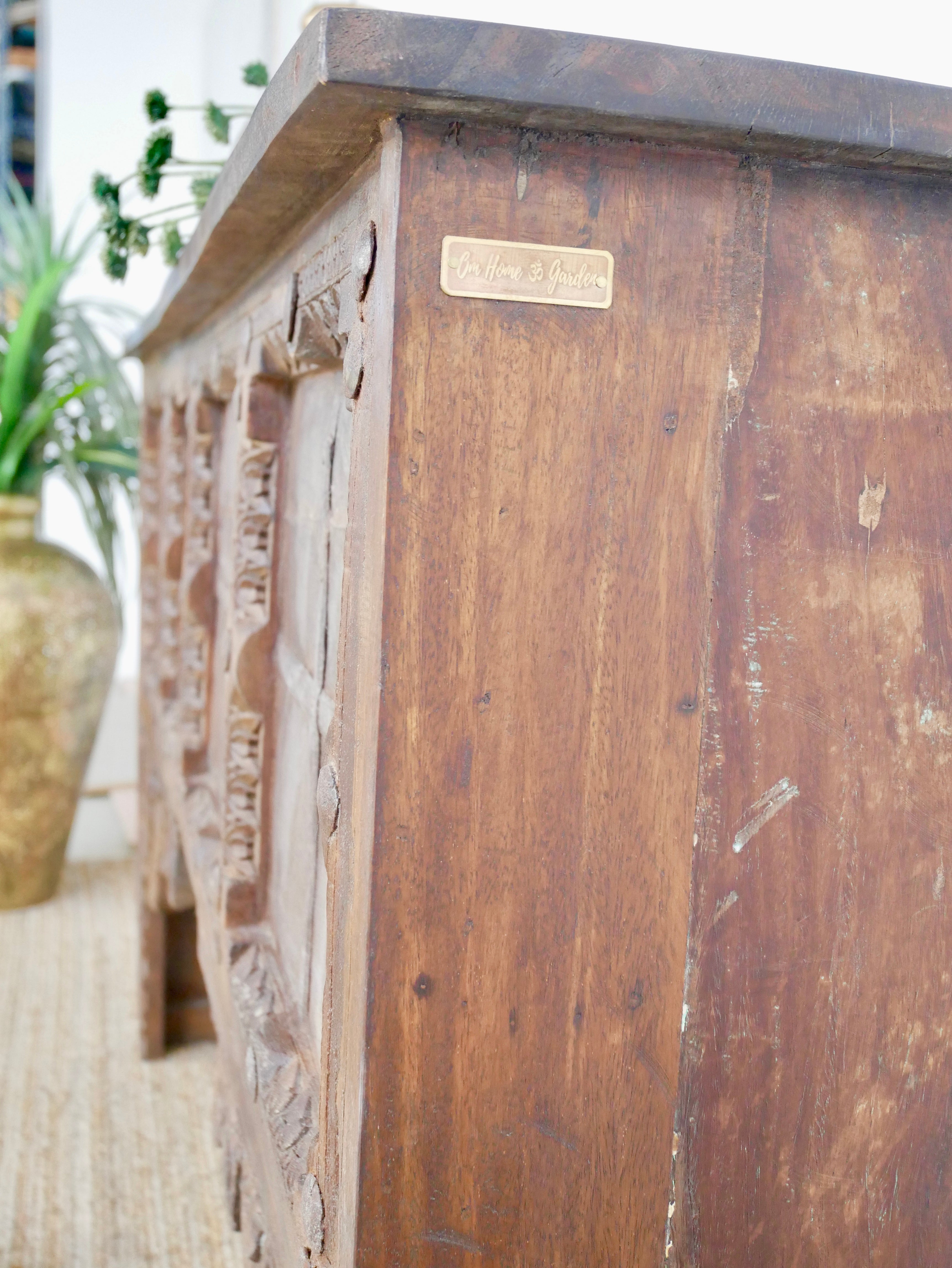 Durgapur, vintage wooden console table 