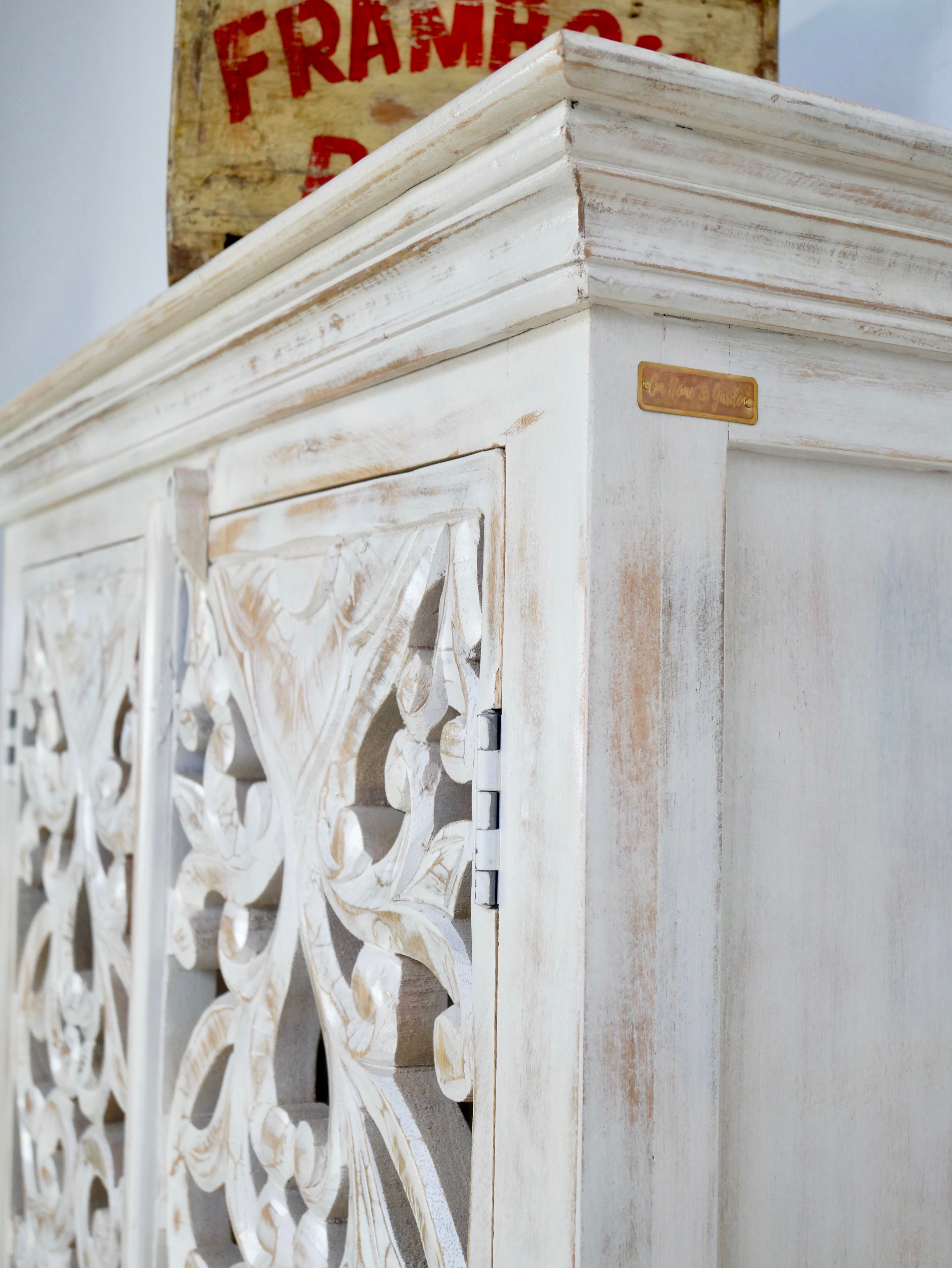 Bilaspur, white indian-style cupboard